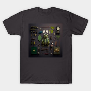 Frog: Knolling photography, ultra-safe camera, collectibles T-Shirt